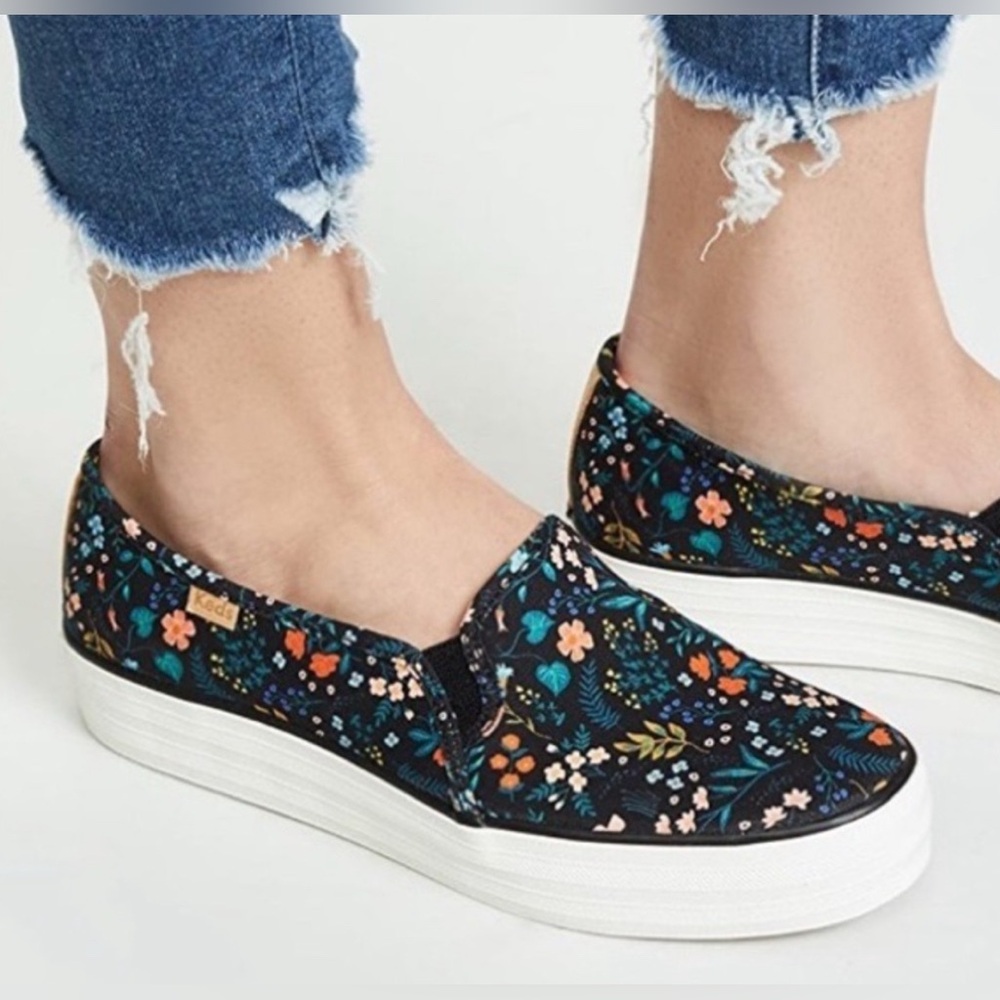 Floral Slip-On Sneakers